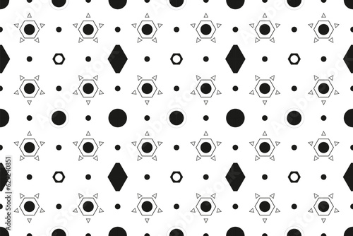 Repeatable abstract geometric pattern. Simple shapes, continuous pattern