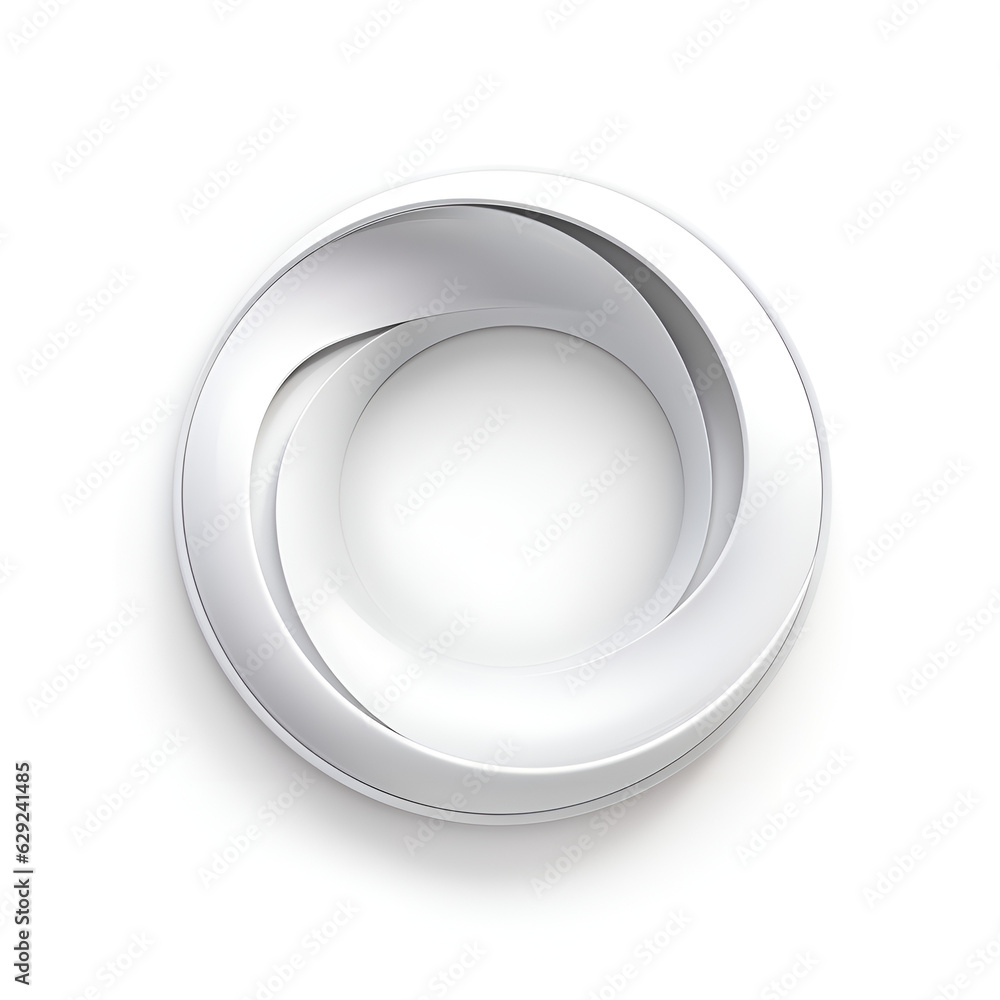 White Circular Object on a White Background White Circular Object on a White Background