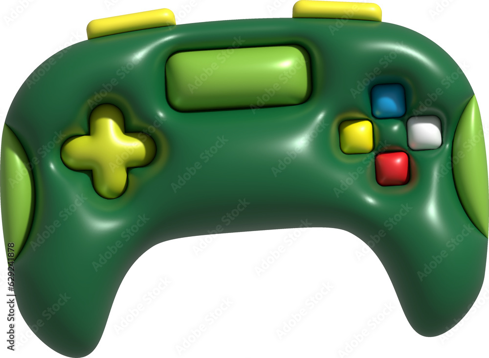 3d icon joystick gamepad game console or game controller Computer game. minimalist cartoon style 3d icon joystick gamepad game console or game controller Computer game. minimalist cartoon style