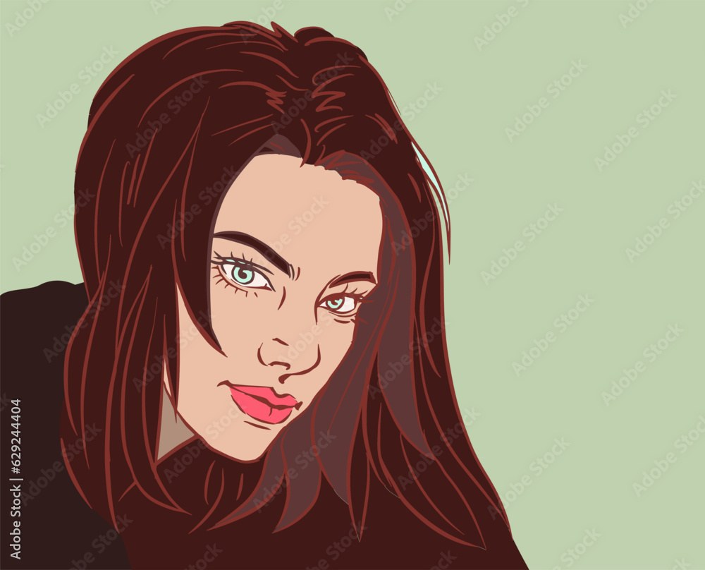 portrait of a woman vector for card illustration decoration portrait of a woman vector for card illustration decoration