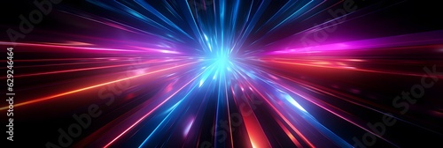 Abstract gradient background with bright lines and flares © t.sableaux