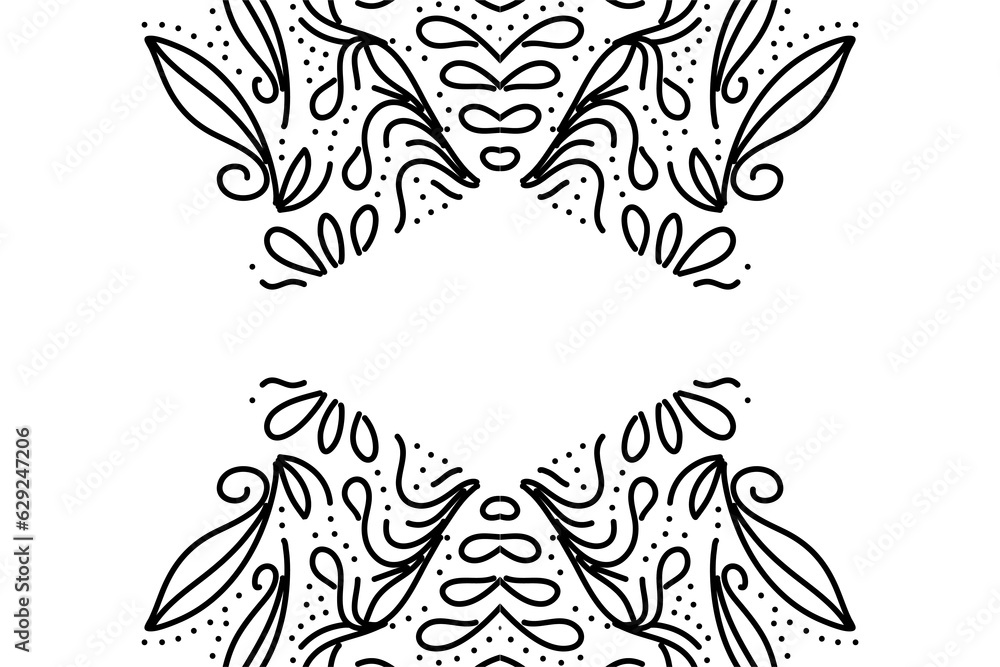 Beautiful black and white flower leaf art pattern of indonesian culture traditional batik texture Beautiful black and white flower leaf art pattern of indonesian culture traditional batik texture