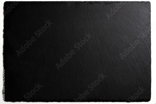 Empty rectangular black stone plate