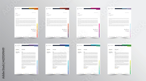 Letterhead Design Template. set Abstract Letterhead Design, Modern Business Letterhead Design Template
