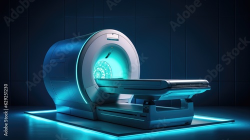 MRI machine in a clinical setting. Generative AI