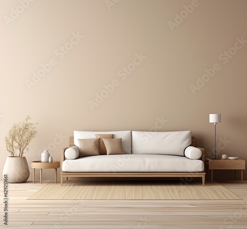 White Interior Modern & Luxury Design with a Sofa.