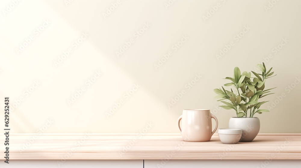 Selective focus.cozy counter bar kitchen wall window or living room with interior decoration.ai generated images Selective focus.cozy counter bar kitchen wall window or living room with interior decoration.ai generated images