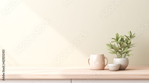 Selective focus.cozy counter bar kitchen wall window or living room with interior decoration.ai generated images © Limitless Visions
