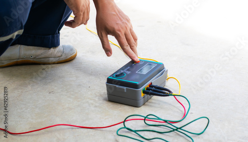 Ground Test box for inject into electrical equipment for testing resistance between electrical earth with earth or grounding system.