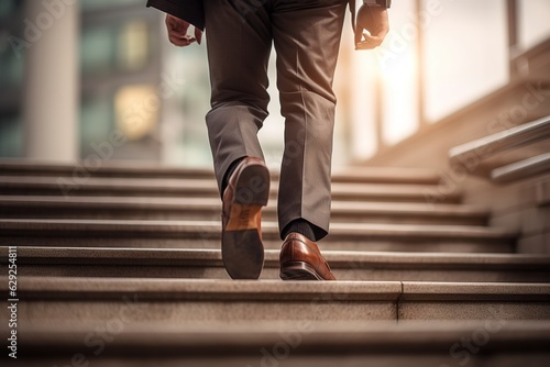 Person walking on stairs