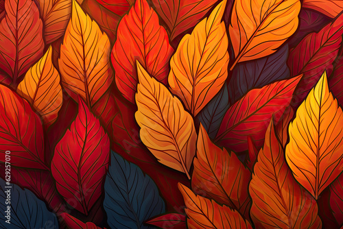 Wallpaper Mural Abstract autumn leaves background. Torontodigital.ca