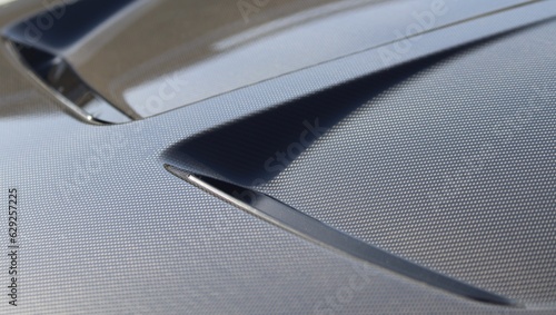 close up of a car hood