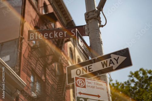 Bleecker Street sign in New York City photo