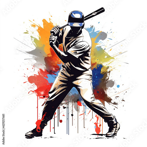Baseball player vector illustrator design on white background