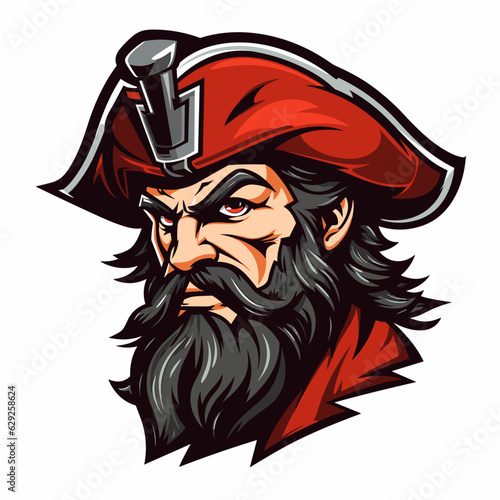 Esport vector logo pirate, pirate icon, pirate head, vector, sticker
