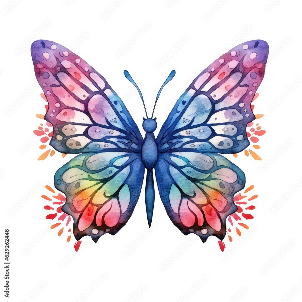 Graceful Butterfly Watercolor Clipart Graceful Butterfly Watercolor Clipart