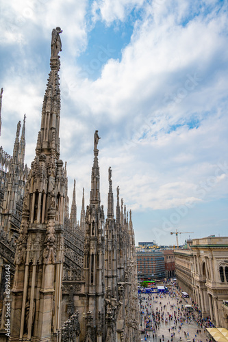 A landscape around Duomo di Milano, Italy © Puripat
