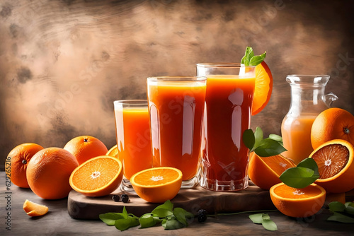 Verre de jus d'orange, générative ai