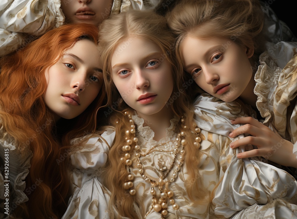 childhood friends, portrait of a group of kids, generative ai childhood friends, portrait of a group of kids, generative ai