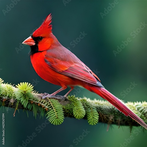 red cardinal on a branch