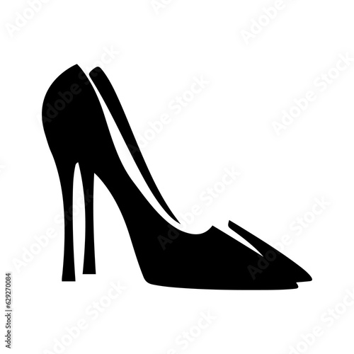 Stiletto, high heels women shoe on white background. Isolated illustration.