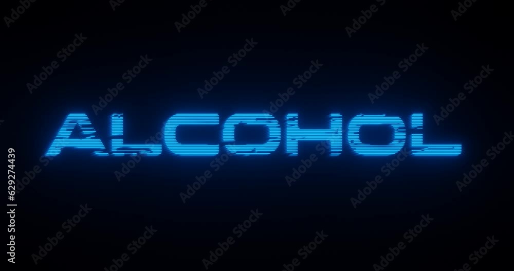 Illuminating text of ALCOHOLAD word wallpaper design for intro Illuminating text of ALCOHOLAD word wallpaper design for intro