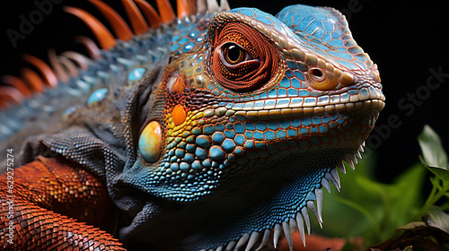 The Chameleon reptile in Gradation Color
