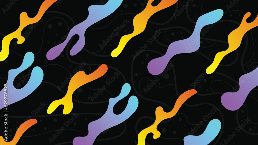 Absract background with gradient liquid shapes Absract background with gradient liquid shapes