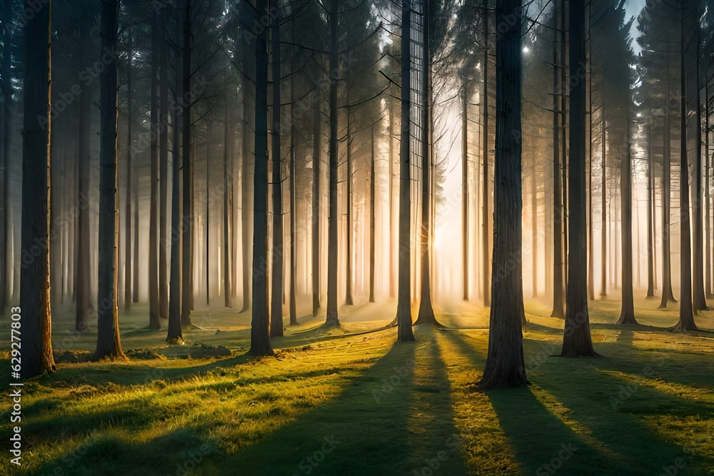 morning in the forest generated ai morning in the forest generated ai