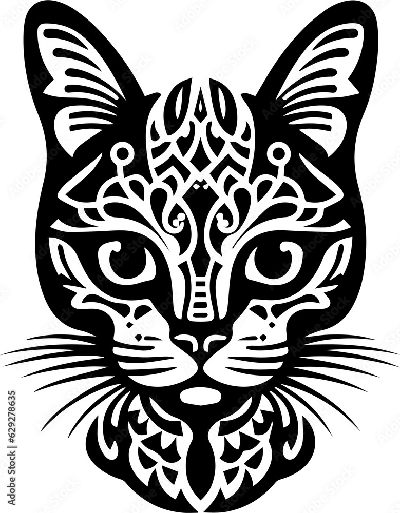 The cat tribal graphic is a dynamic and stylized representation of feline grace, merging intricate patterns with the allure of wild cats The cat tribal graphic is a dynamic and stylized representation of feline grace, merging intricate patterns with the allure of wild cats