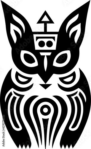 Photography The cat tribal graphic is a dynamic and stylized representation of feline grace,