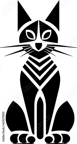 Photography The cat tribal graphic is a dynamic and stylized representation of feline grace,