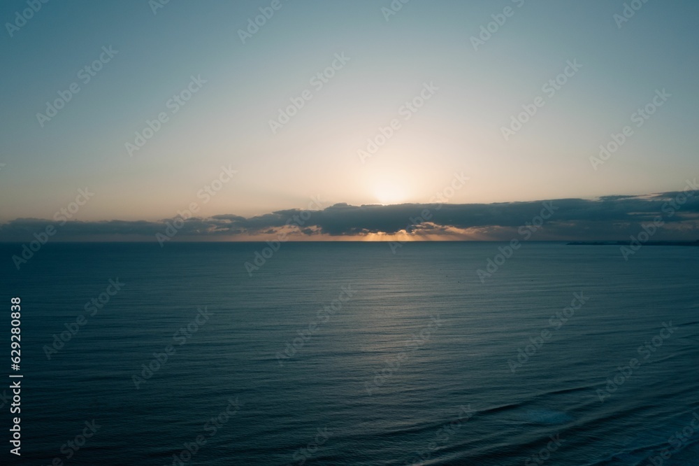 Obraz premium Aerial shot of a tranquil clear body of water in the sea in Burleigh Heads, Queensland, Australia