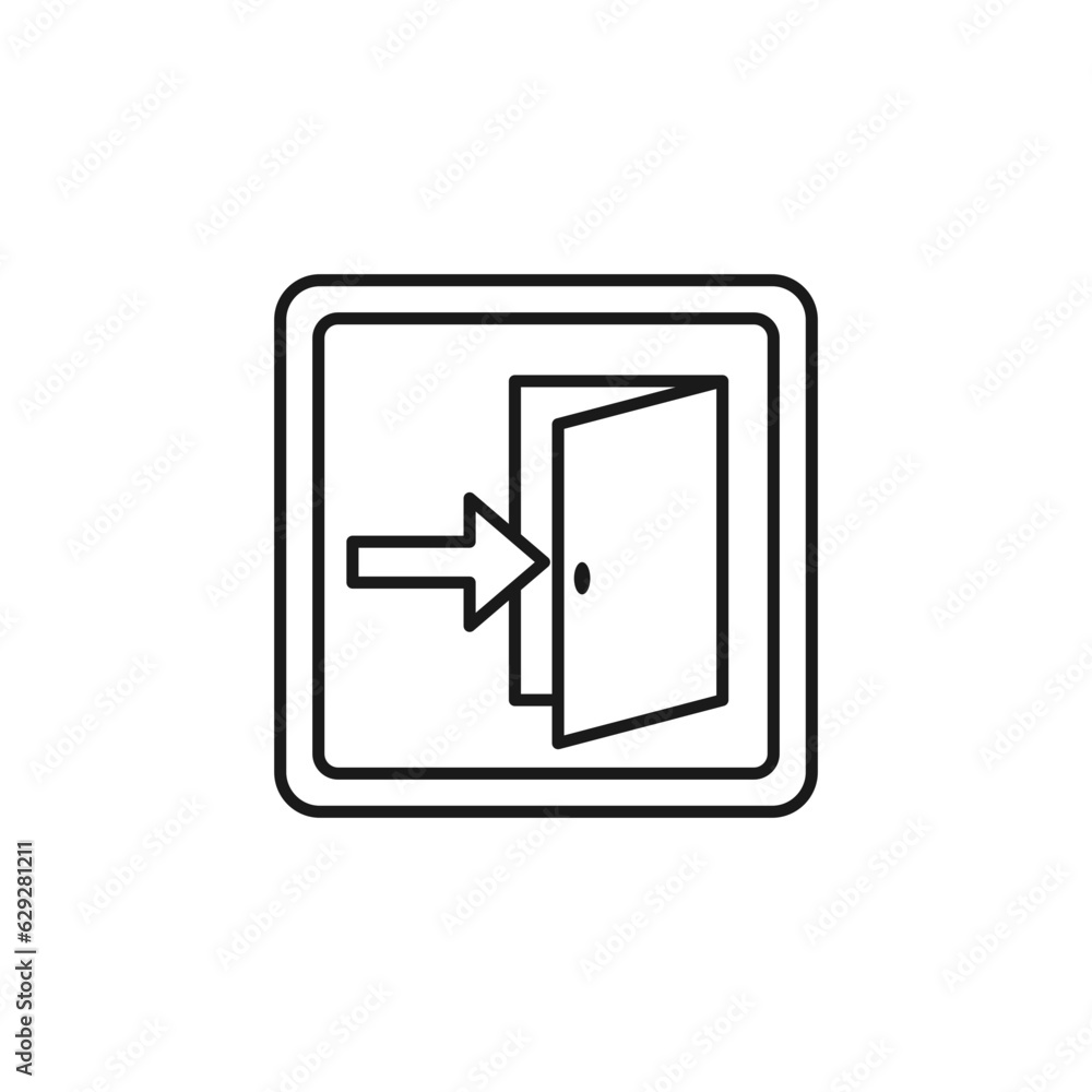 Door sign icon Door sign icon