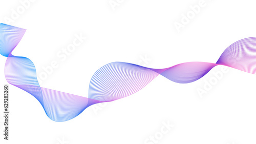 Dynamic flowing wave lines design element. Abstract wavy lines gradient vector illustration. Abstract colorful gradient blend wave lines and technology background. 