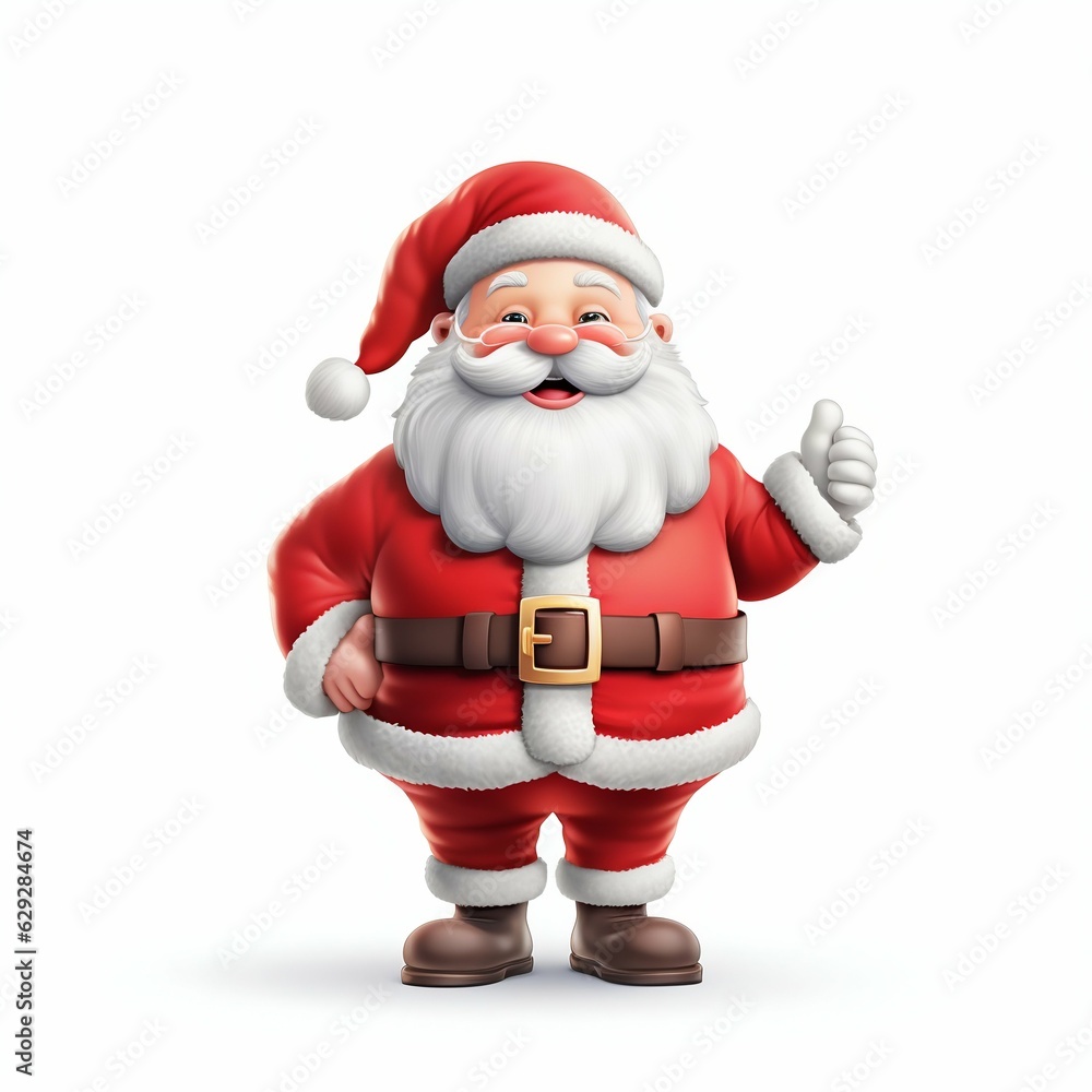 Santa Claus Christmas Isolated on White Background. Generative ai Santa Claus Christmas Isolated on White Background. Generative ai
