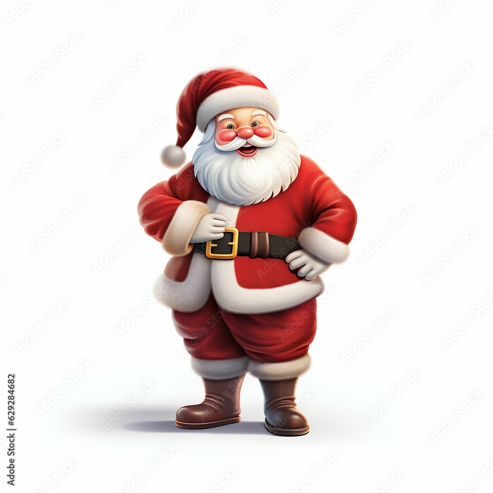 Santa Claus Christmas Isolated on White Background. Generative ai Santa Claus Christmas Isolated on White Background. Generative ai