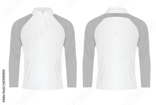 White fleece long sleeve. vector