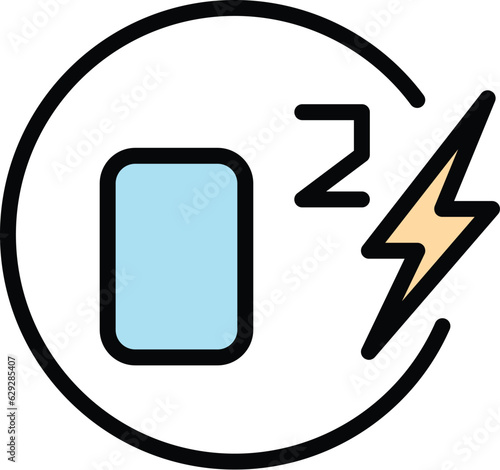 Oxygen concentrator icon outline vector. Home equipment. Medical health color flat