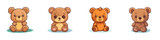 Teddy bear cartoon icon. Vector illustration.