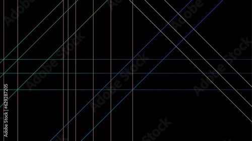 Colorful gradient seamless geometric pattern line art background vector illustration. Abstract geometri lines on a modern design black background. vector illustration. 