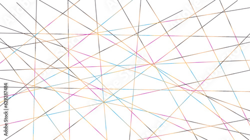 Colorful gradient chaotic line art abstract concept background vector design illustration, Random chaotic lines of modern design. Abstract direct gradient line chaotic pattern. vector illustration