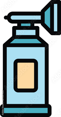 Pulse tank icon outline vector. Medical oxygen. Home equipment color flat