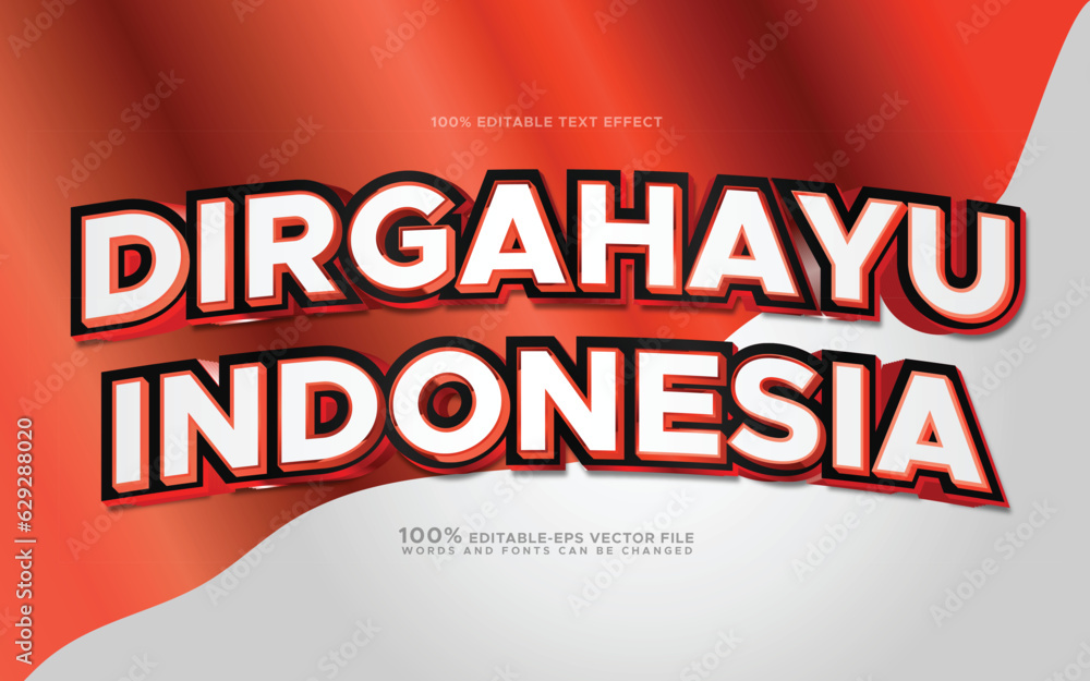 independence day indonesia text editable