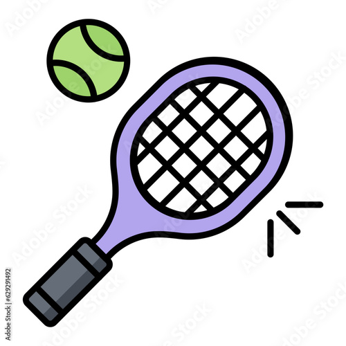 Tennis Line Color Icon