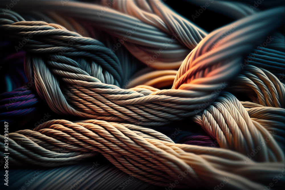 macro view of rope