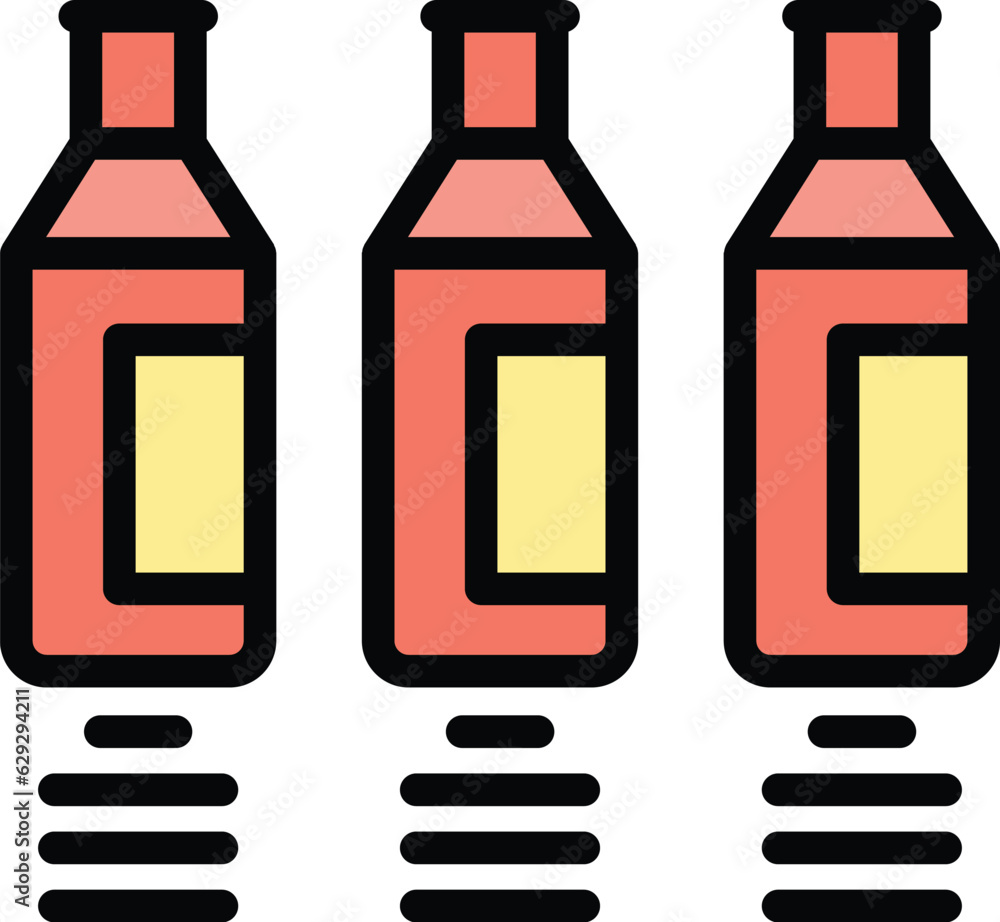 Online drink order icon outline vector. Food service. App menu color flat Online drink order icon outline vector. Food service. App menu color flat