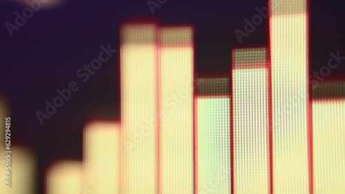 Seismogram. Waveform. Oscilloscope. Musical equalizer. Sound wave. Radio frequency Abstract closeup photo background copyspace photo