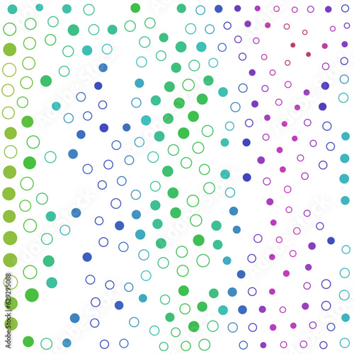Vector circles and dots of various sizes and colors. Vicious and solid