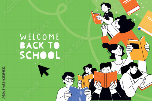 Education. Vector illustration for graphic and web design, business presentation, marketing and print material. Back to school.